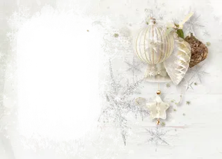 白色圣诞节PNG梦幻边框