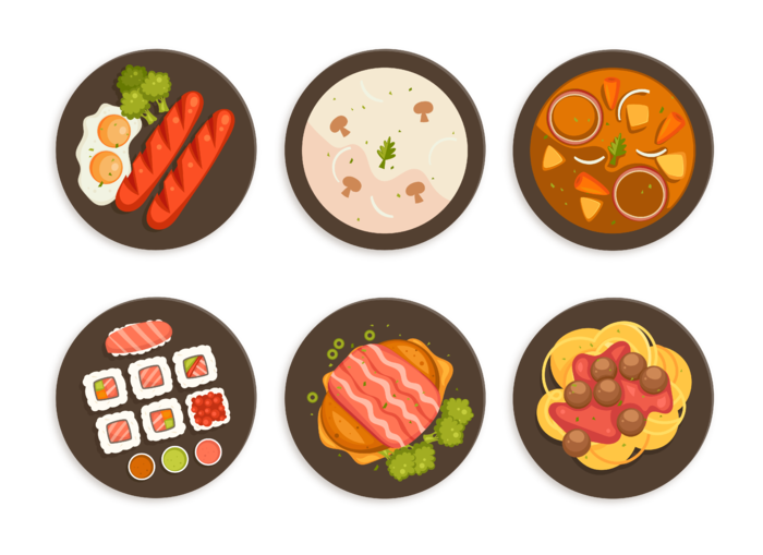 简约风厨房料理卡通素材图片PNG免扣 (41)
