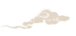 中国风国潮祥云插画手绘云彩图案海报云层装饰背景PSD设计素材