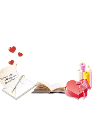 留言卡通情人节