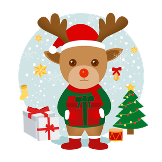 圣诞节平安夜冬季双旦设计圣诞装饰海报元素