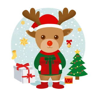 圣诞节平安夜冬季双旦设计圣诞装饰海报元素