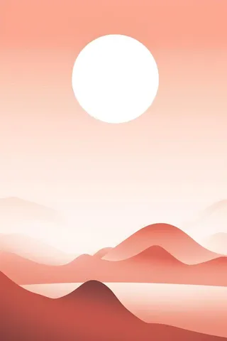 简约扁平意境山脉背景