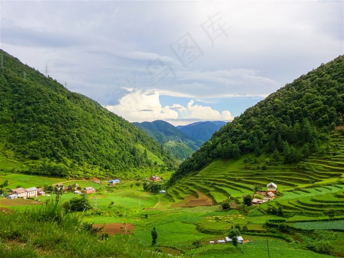 山水田园山村