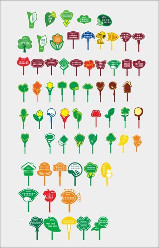 清新爱护花草指示牌