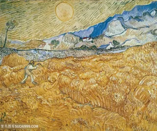 梵高种庄稼的人油画图片