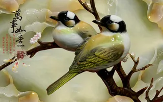 雕塑玉雕背景风景