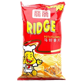 丽丽薯片烧烤味100克小吃超市商品白底图免抠实物摄影png格式图片透明底