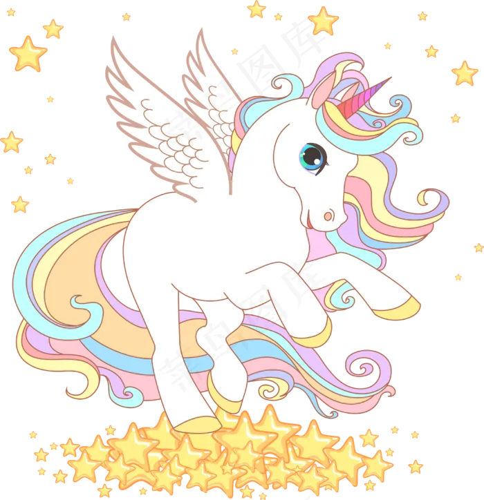 独角兽带星星