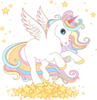 独角兽带星星