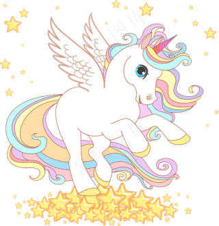 独角兽带星星