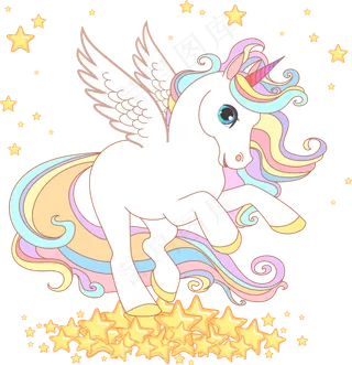 独角兽带星星