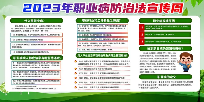 2023职业病防治法宣传海报psd模版下载