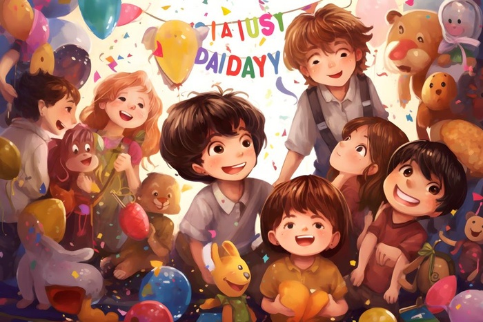 儿童孩子冒险聚会玩耍插画海报素材背景