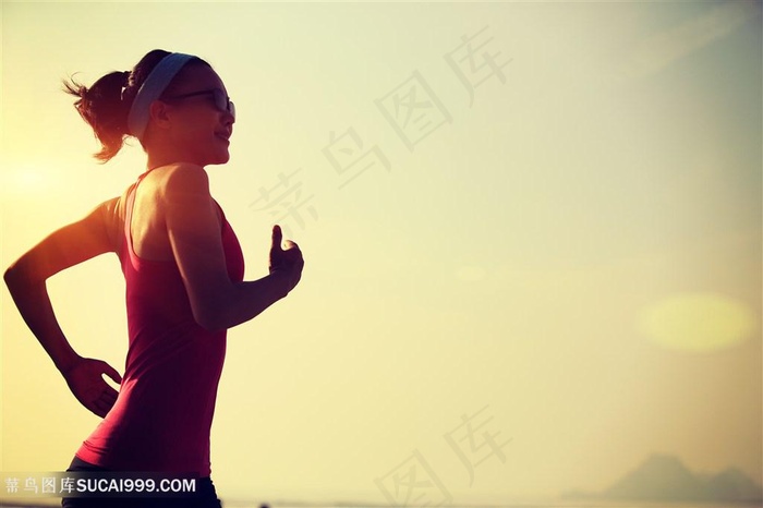 跑步健身美女高清图片