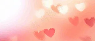 渐变粉色爱心浪漫简约，爱情温馨