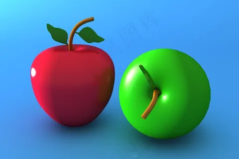 3D卡通苹果图片