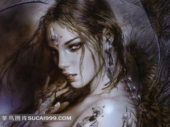 性感清纯美女插画素材