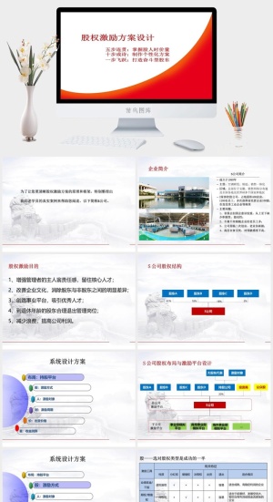 股权激励制度汇报演讲PPT模板预览图