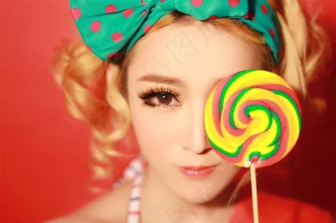 棒棒糖少女写真