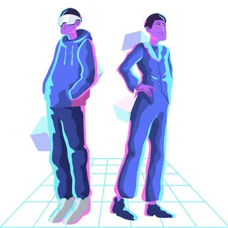 元宇宙科技矢量人物场景