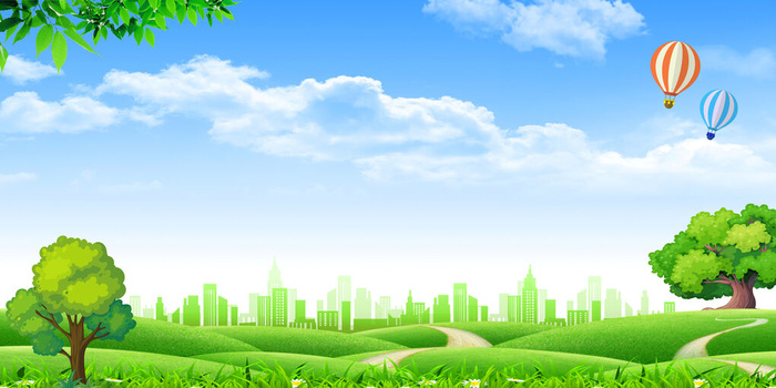 绿色小清新世界保护环境海报展板背景素材