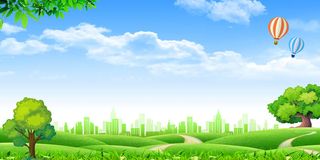 绿色小清新世界保护环境海报展板背景素材