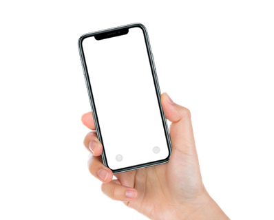 手势拿手机免抠png