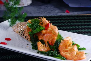 XCXC0238薄荷炒鲜虾