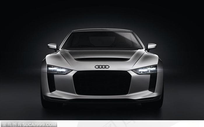 高清银灰色奥迪概念车图片