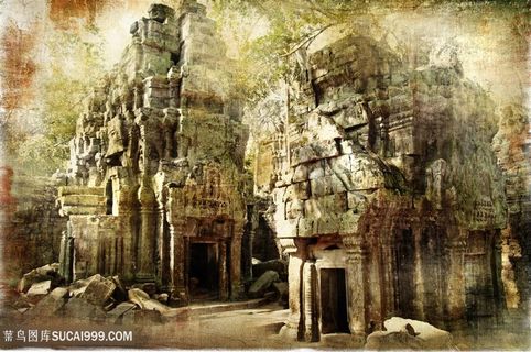 复古风景建筑欧洲油画艺术