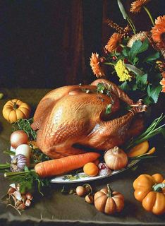 西餐美食烤鸡烧鸡，圣诞节摄影图