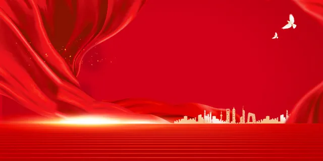 红色宣传展板背景