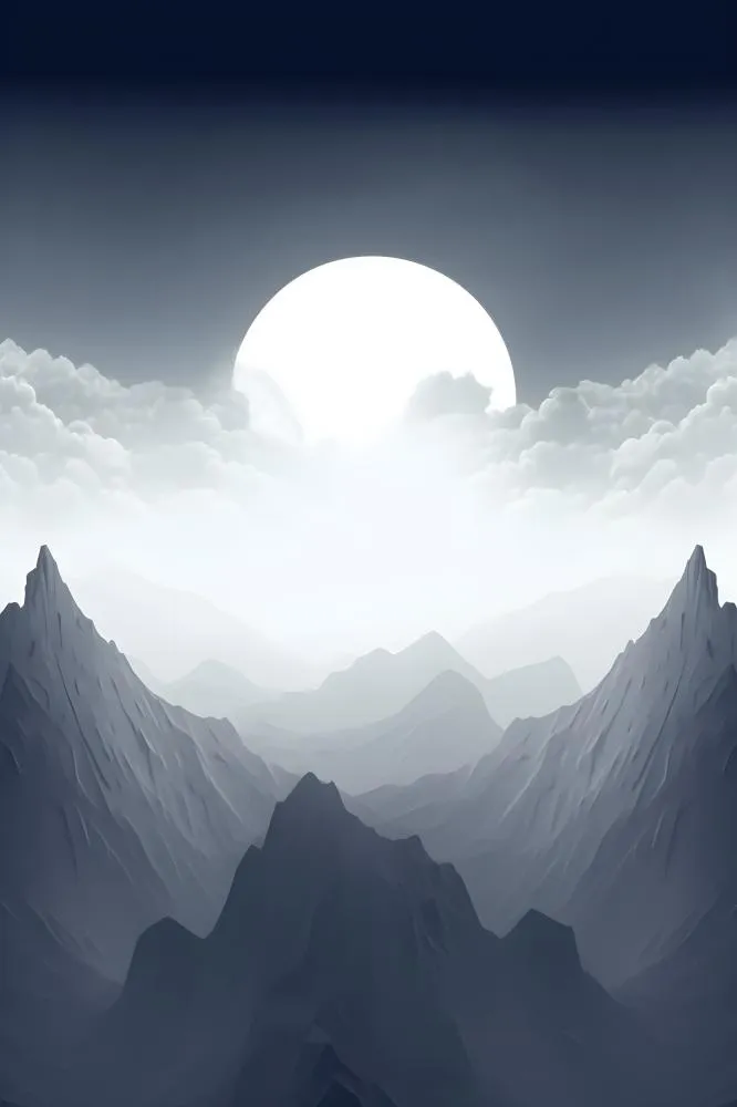 意境质感山脉背景(2400x3600)
