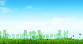 绿色城市背景图