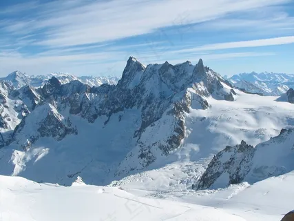 阿尔卑斯雪山景观图片 阿尔卑斯雪山景观图片
