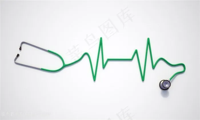 听诊器与心电图高清图片