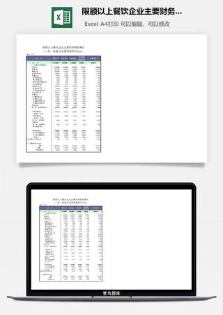 限额以上餐饮企业主要财务指标情况excel模板