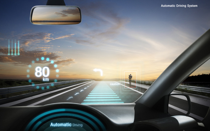 未来自动驾驶海报PSD分层素材