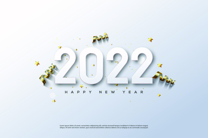 2022创意艺术字体新年虎年圣诞节数字立体质感文字AI矢量设计素材