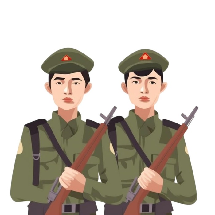军人士兵拿着枪免抠(1024x1024)