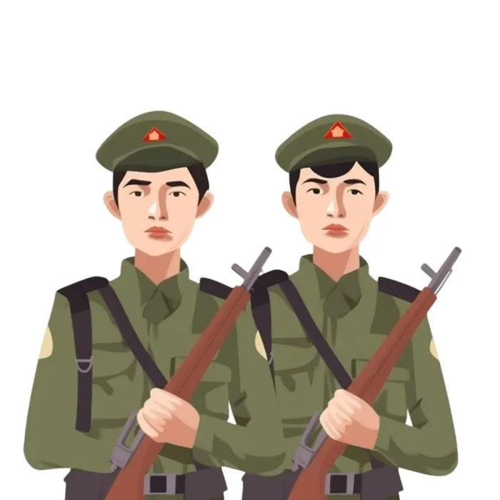 军人士兵拿着枪免抠(1024x1024)