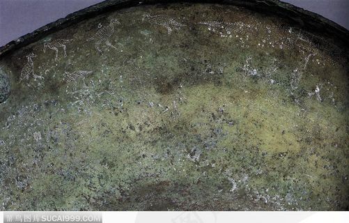 中华传统工艺-雕刻精美的青铜花纹