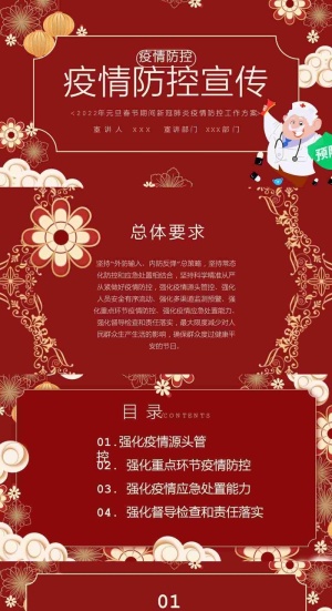 2022春节新冠肺炎疫情防控宣传PPT预览图