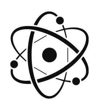 原子图标黑白模型少儿兴趣班