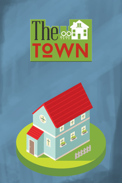 街道建筑矢量扁平插画