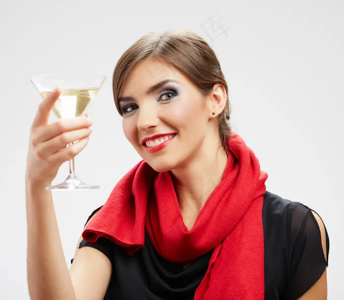 美女举杯高清图片