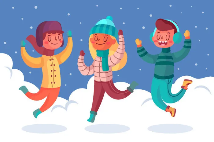 冬天服饰服装冬装穿冬装保暖冬季卡通人物男女装Ai矢量图片素材ai矢量模版下载