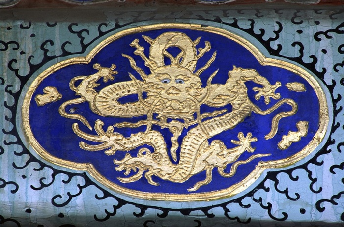 壁画金龙素材图片