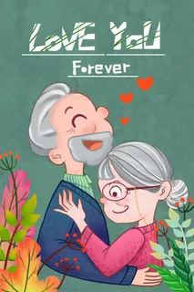 卡通温馨浪漫2月14七夕520情侣拥抱情人节主题插画海报PSD素材